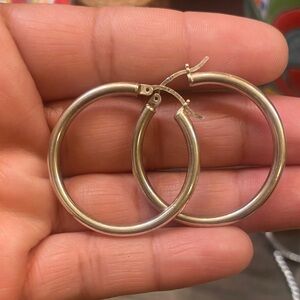 Elegant Silver Hoop Earrings